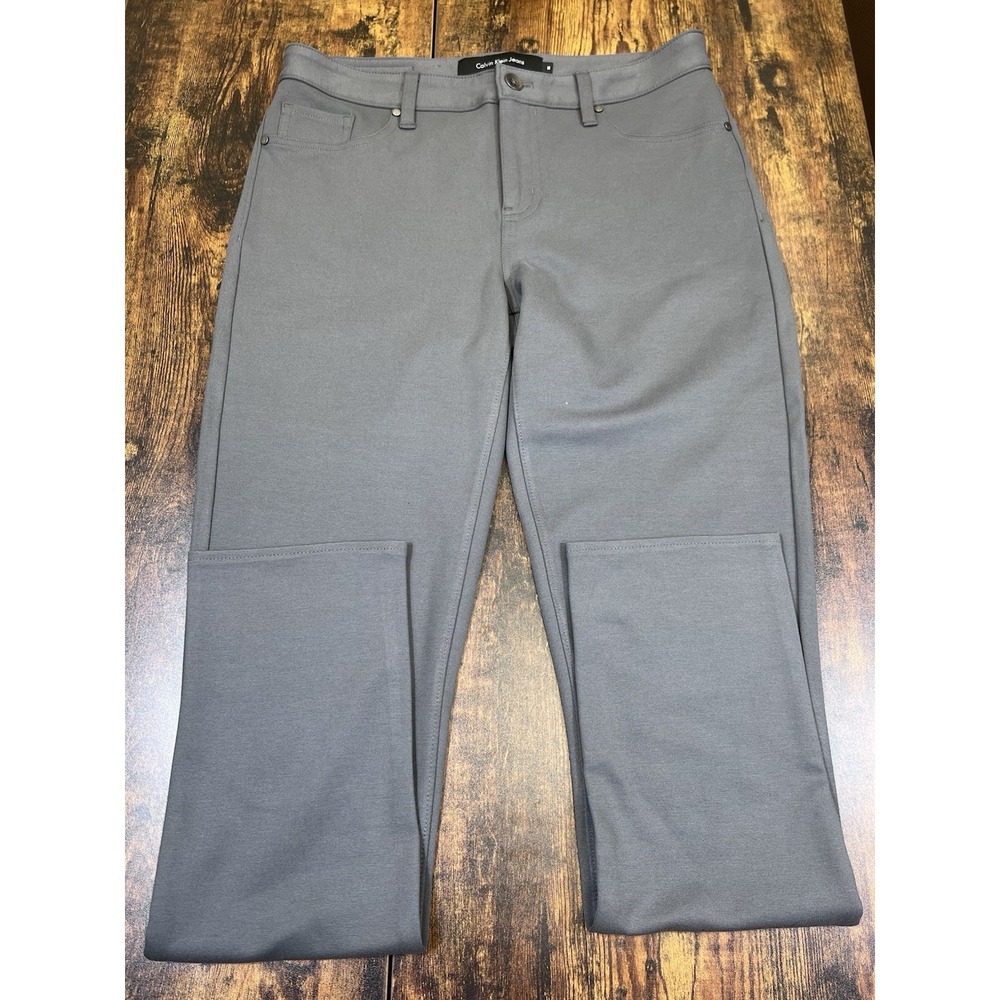 Calvin Klein Women's Stretch Pants Fossil Grey Sz 10